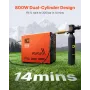 PCP Air Compressor, 800W Dual-Cylinder PCP Airgun Compressor 4500PSI/30Mpa with Built-in Fan Cooling System, Auto-Stop | Oil Fre