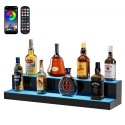 LED oplyst spiritusflaske Display Bar Shelf RF & App Control 30 "2-trins