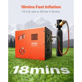 PCP Air Compressor 4500PSI Auto-Stop Airgun Compressor Built-in Converter