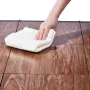 Dance Floor Tiles, 12.4 x 12.4 in 9 Piece Interlocking Dance Flooring, Portable Dance Practice Floor with Cushioned Base (Oak Wo
