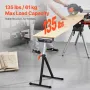 2-Pack Roller Stands, 61 kg / 135 lb Load Capacity, 26.8-42.5" Adjustable Height, Folding Heavy Duty Design with 11.5 in Polishe