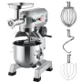 Kommerciel stativ mixer, 20qt rustfrit stål skål, 1100W 2 i 1