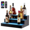 LED Lighted Liquor Bottle Display Bar Shelf RF & App Control 16" 3-Step