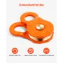 30 T Snatch Block for Winch Recovery, 66,000 lbs Break Strength Pulley System with 0.4" - 0.55" Rope, Heavy Duty Offroad Recover