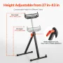2-Pack Roller Stands, 113 kg/250 lbs Load Capacity, 686mm-1092mm / 27-43 in Adjustable Height, Folding Heavy Duty with Polished 