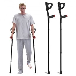 Forearm Crutches 10-Level Height Adjustable Walking Crutches 1 Pair 350LBS