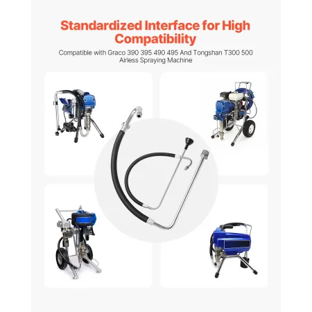 Suction Hose Tube and Reflux Line Sets, Aluminum Alloy an Rubber Suction Hose and Reflux Line Set, Paint Sprayers Tool Part, Com