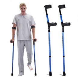 Forearm Crutches Aluminum Walking Crutches with Adjustable Height & Cuffs