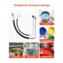 Suction Hose Tube and Reflux Line Sets, Aluminum Alloy an Rubber Suction Hose and Reflux Line Set, Paint Sprayers Tool Part, Com
