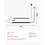 Suction Hose Tube and Reflux Line Sets, Aluminum Alloy an Rubber Suction Hose and Reflux Line Set, Paint Sprayers Tool Part, Com