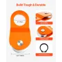 10 T Winch Snatch Block, 22,000 lbs Capacity Block and Tackle Pulley System, Work with 0.4" - 0.55" Rope, Winch Hook Accessories