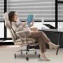 Executive Office Chair, High Back Chair with Footrest and Removable Armrests, Ergonomic Desk Chair High-Resilience Foam Cushion,