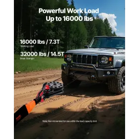 14,5 ton gendannelsesnap remskive remskive snuppe 32.000 lbs kapacitet ATV UTV