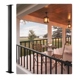 Cable Railing Post 36x1.5x1.5in Steel Railing Post Without Holes 1Pc Black