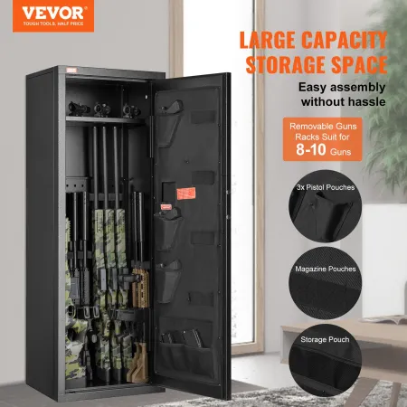 6-10 Rifler Gun Safe Rifle Safe med lås og digital tastatur