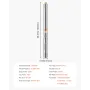 Deep Well Submersible Pump, 750W Input Power, 230V, 65 L/min Flow 64 m(210 ft) Head, with 20 m(65.62 ft) Cord External Control B