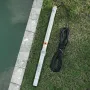 Deep Well Submersible Pump, 750W Input Power, 230V, 65 L/min Flow 64 m(210 ft) Head, with 20 m(65.62 ft) Cord External Control B