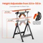 4-in-1 Roller Stand, 200 kg(440 lb) Load Capacity, 84-127 cm(33-50 in) Adjustable Height, Folding Heavy Duty with Rack & Polishe