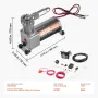 Air Shock Controller Kit, 12V 100PSI On Board Air Compressor System, Air Ride Suspension Compressor Kit with Single Path System,