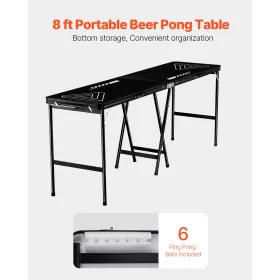 2,4 m foldning øl pong bagklap bord fest drikkespil bærer
