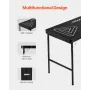 8 Foot Portable Beer Pong Table, Foldable 36 inch Heightened Table, Carrying Handles and 6 Pong Balls, Lightweight Tailgate Tabl