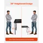 8 Foot Portable Beer Pong Table, Foldable 36 inch Heightened Table, Carrying Handles and 6 Pong Balls, Lightweight Tailgate Tabl