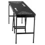 8 Foot Portable Beer Pong Table, Foldable 36 inch Heightened Table, Carrying Handles and 6 Pong Balls, Lightweight Tailgate Tabl