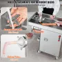 Meat Grinder, 36.7 Lbs/Min Capacity Electric Meat Grinders w/ Blade, Grinding Plate, Sausage Maker, Stainless Steel Commercial M