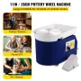 Pottery Wheel 27.9 cm 0-300 RPM Ceramic Wheel, 350W Adjustable Speed Forming Machine with Sculpting Tools and Apron, Detachable 