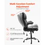 Executive Chair, High Back Office Chair with Flip-up Armrests & Lumbar Support, Ergonomic Desk Chair Adjustable Tilt & Height, P