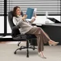 Executive Chair High Back Desk Stol Flip-Up armlæn lumbar