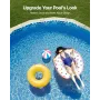 12 x 24 ft Oval Pool Liner, Overlap Style Above Ground Pool Liners, 48-to-54inch Wall Height, Durable Pool Liner, Standard Gauge