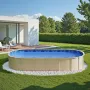 Oval poolliner 3,6x7,2 m overlappende poolliner 143 cm væghøjde