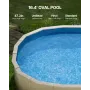 Oval Pool Liner, 16.4 x 9.8 ft Pool Liner, Uinbead Style, Durable Vinyl Pool Liner, Standard Gauge, 47in Wall Height, Pool Liner