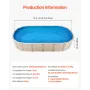 Oval poolliner 4,6x2,7 m Unibead-stil poolliner 124 cm væghøjde