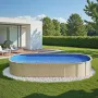 Oval poolliner 4,6x2,7 m Unibead-stil poolliner 124 cm væghøjde