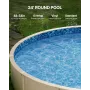 Rund poolliner 7,2 m overlapningsstil poolliner 132 cm væghøjde