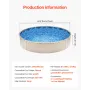 24-ft Round Above Ground Pool Liner, Overlap Pool Liners, Standard Gauge Vinyl, 48-to-54inch Wall Height, Designed for Steel Sid