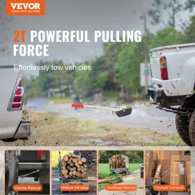 Power Puller kommer langs vinsj 2 ton 4409 lbs Heavy Duty Pull Hoist 2 Hooks