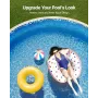 Rund poolliner 2,4 m overlapningsstil poolliner 136 cm væghøjde