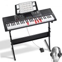 61 Key Digital Keyboard Piano Electric Portable with Adjustable Stand