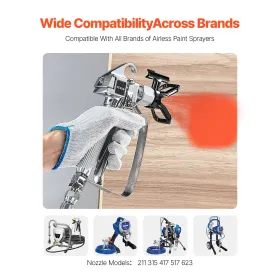 Airless Paint Spray Gun 3600PSI High Pressure Airless Spray Gun with 5Tips