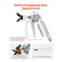 Airless Paint Spray Gun, 3600PSI High Pressure Airless Paint Sprayer Gun with 5 Tips, 211, 315, 417, 517, 623, Swivel Joint Airl