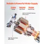 Deep Well Submersible Pump, 1100W Input Power, 230V, 100 L/min Flow 75 m(246 ft) Head, with 20 m(65.62 ft) Cord, Stainless Steel