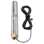 Deep Well Submersible Pump, 1100W Input Power, 230V, 100 L/min Flow 75 m(246 ft) Head, with 20 m(65.62 ft) Cord, Stainless Steel