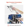 50ft Airless Paint Sprayer Hose, 1/4 in Universal Airless Paint Spray Hose, 4350 PSI High Pressure Flexible Airless Sprayer Hose