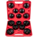 Oil Filter Socket Set Cup Socket Tool Set 15PCS Oil Filter Cap Wrench