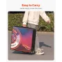 8 Foot Portable Beer Pong Table, LED Lights, Foldable Tailgate Table with Carrying Handles and 6 Pong Balls, Adjustable Height, 