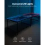 2,4 m bærbar øl pong bagklap bord festspil LED bærende håndtag