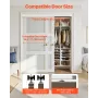 Bypass Door Hardware, 6ft Heavy Duty Bypass Sliding Door Hardware Kit, Aluminum Alloy Sliding Closet Door Hardware Set for 2 Doo